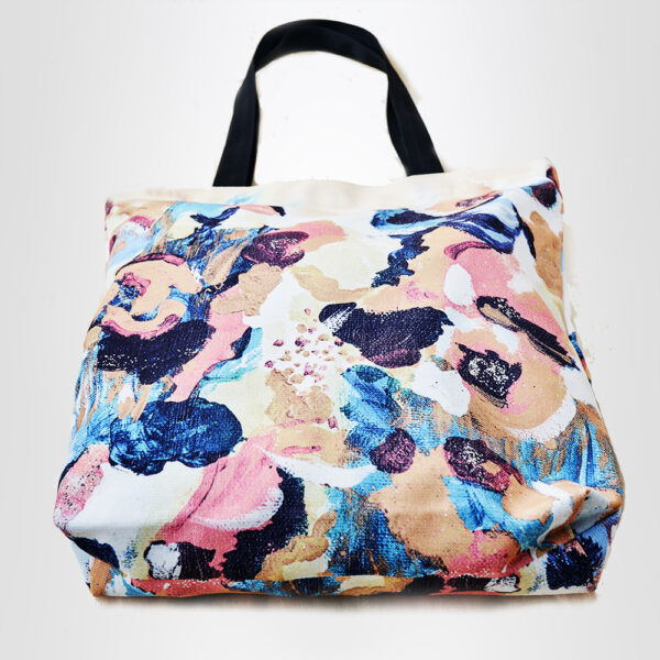 Blossom Print Canvas Tote Bag-2